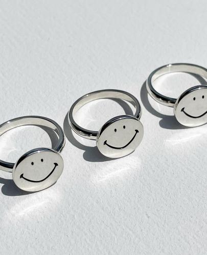 Ring (925 Silver) "Smile"