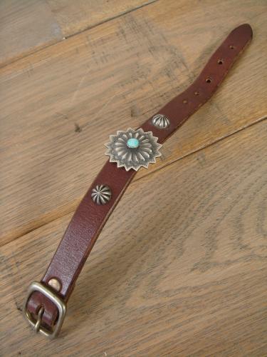 【40% OFF】　Flower Silver Leather Bracele