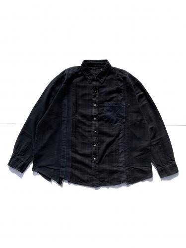 Flannel Shirt ⇒ 7 Cuts Wide Shirt (Over Dye) "C"