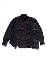 Flannel Shirt ⇒ 7 Cuts Wide Shirt (Over Dye) "D"