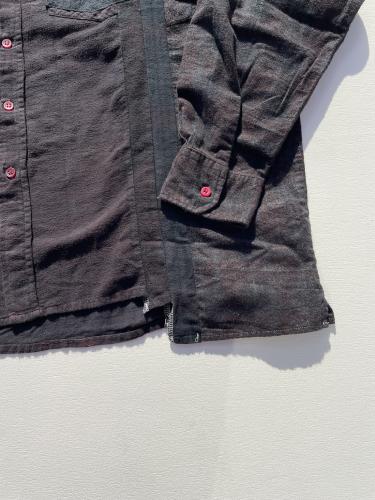Flannel Shirt ⇒ 7 Cuts Wide Shirt (Over Dye) "D"
