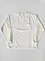 West Coast L/S Tee (White × Yellow Line)