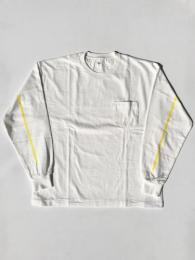 West Coast L/S Tee (White × Yellow Line)