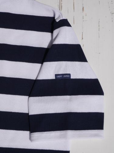 OUESSANT S/S　(WIDE BORDER) (ホワイト×ネイビー)