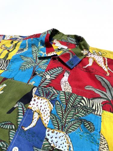 【30% OFF】 Camp Shirt (Animal Print Patchwork)
