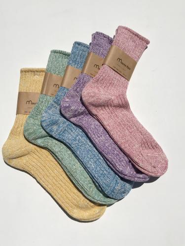 Low Gauge Pastel Rib Socks