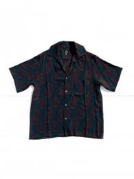 Italian Collar S/S Shirt (R/PE Ring Cut Jq)