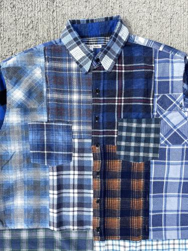 Flannel Shirt → Straight Hem Shirt "L-B"