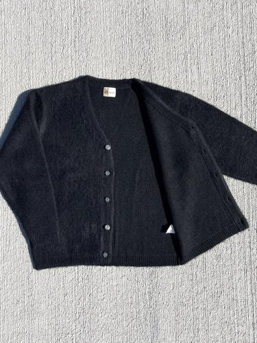 【TOWNCRAFT】 Vintage Mohair Cardigan (Black Solid)