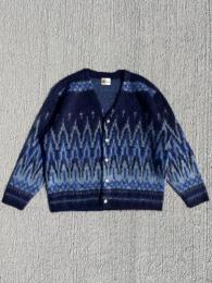 【TOWNCRAFT】 Vintage Mohair Cardigan (Cross Blue)