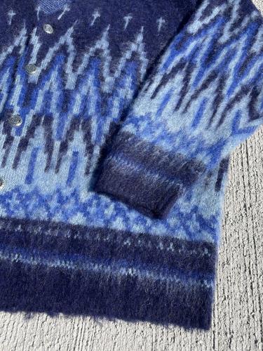 【TOWNCRAFT】 Vintage Mohair Cardigan (Cross Blue)