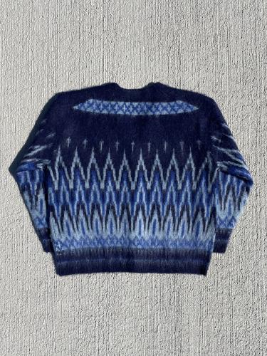 【TOWNCRAFT】 Vintage Mohair Cardigan (Cross Blue)