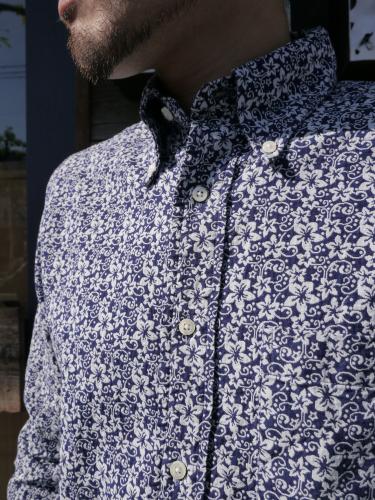 Standard Fit L/S BD Shirts (Floral Jacquard)