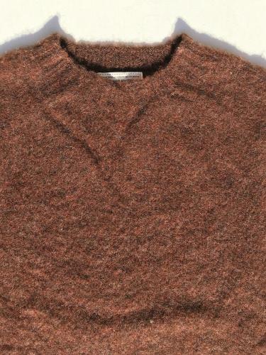 Crew Neck Shetland Sweater (Shaggy)