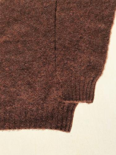 Crew Neck Shetland Sweater (Shaggy)