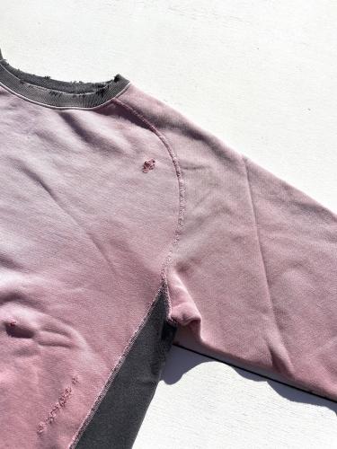 【30% OFF】 2-Tone Crew Neck Sweat Shirt