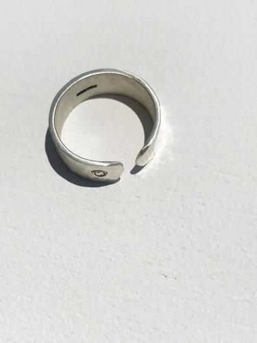 Hammered Flat Open Ring (8mm)