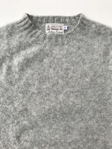 Crew Neck Shetland Sweater (Shaggy)