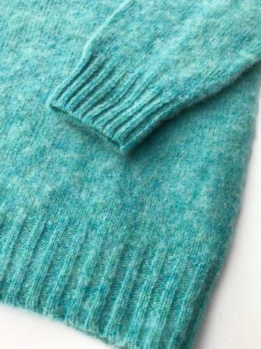 Crew Neck Shetland Sweater (Shaggy)